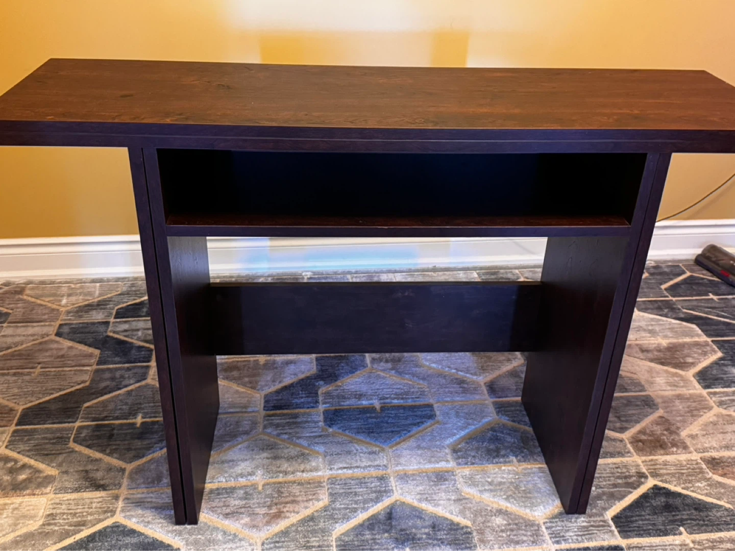 Wayfair console table and square table