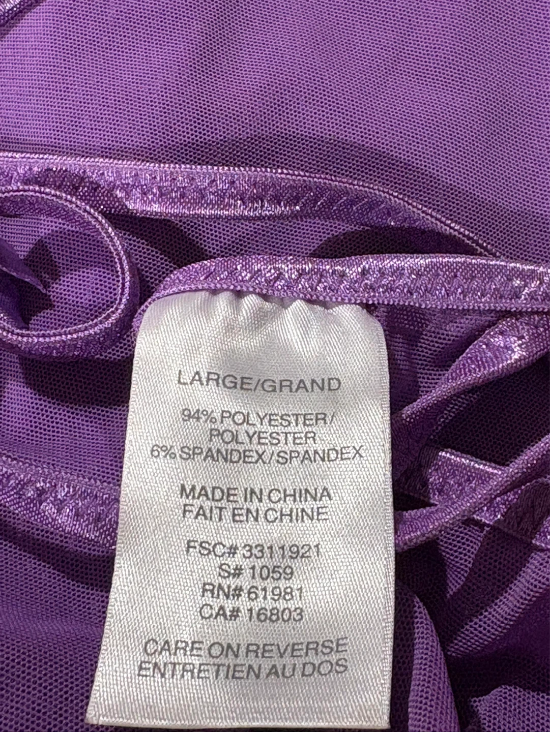 ⚽️ Purple Babydoll Lingerie - Large - photo 2