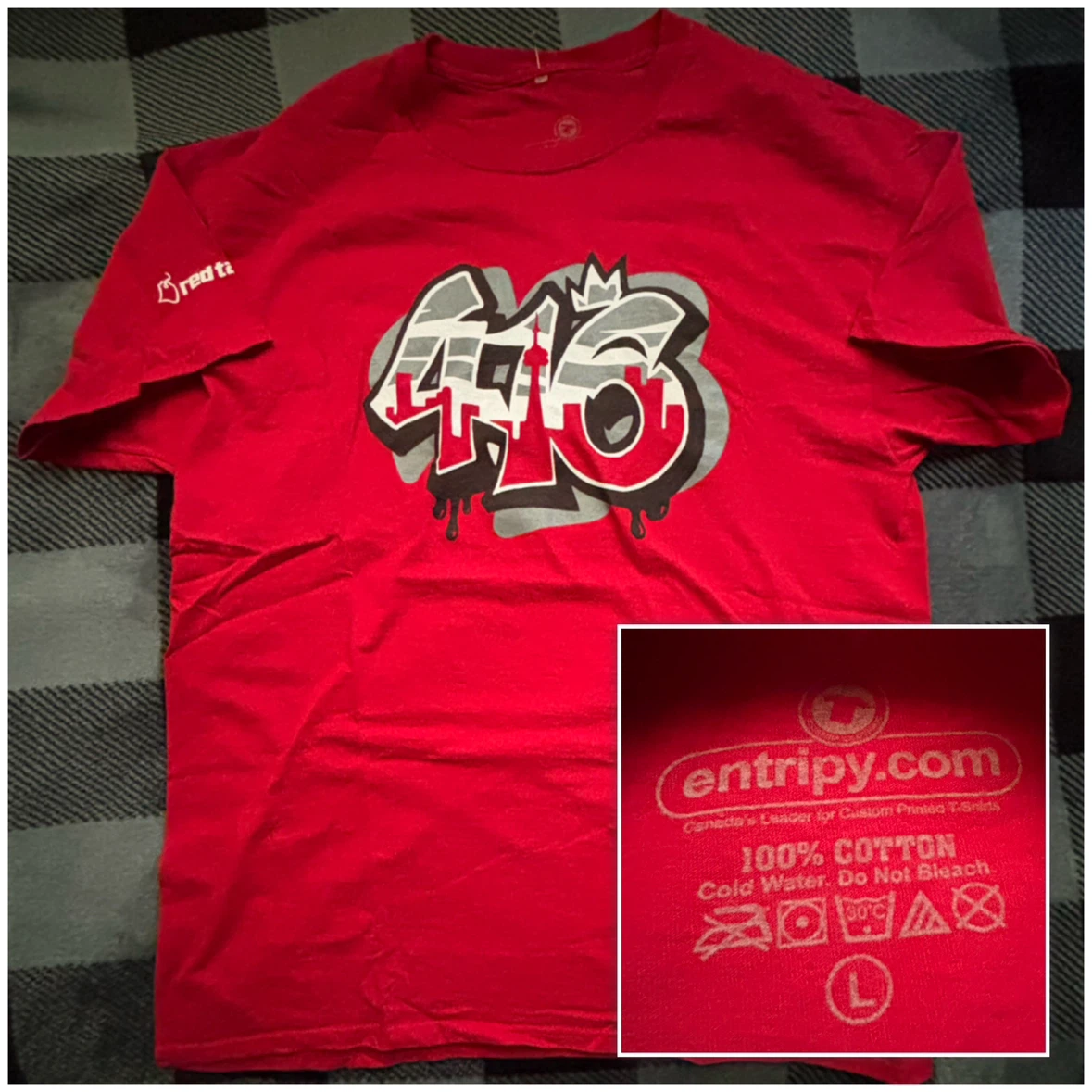 Toronto Raptors - “416” Graphic T-Shirt - *Size Men Large*