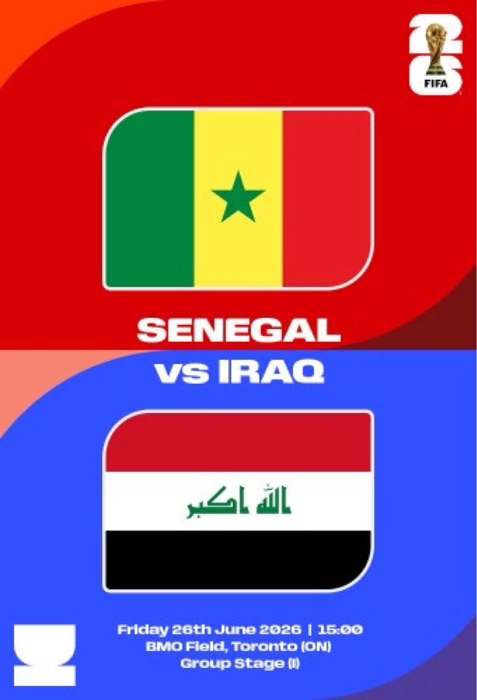 FIFA World Cup 2026 Ticket - M62 Senegal vs Iraq