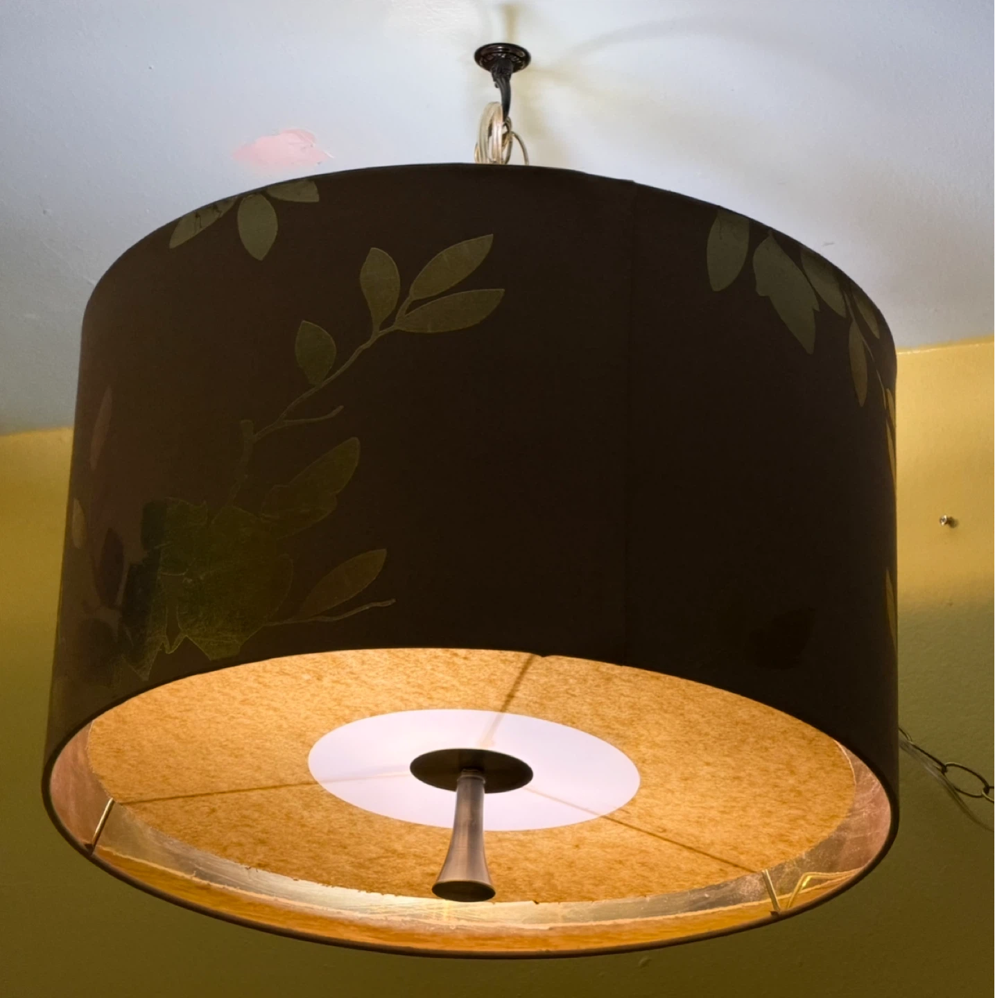 Gorgeous golden leaf lampshade