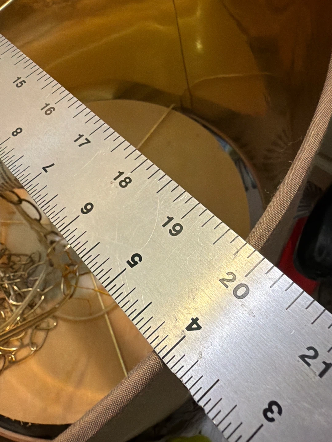 Gorgeous golden leaf lampshade - photo 4