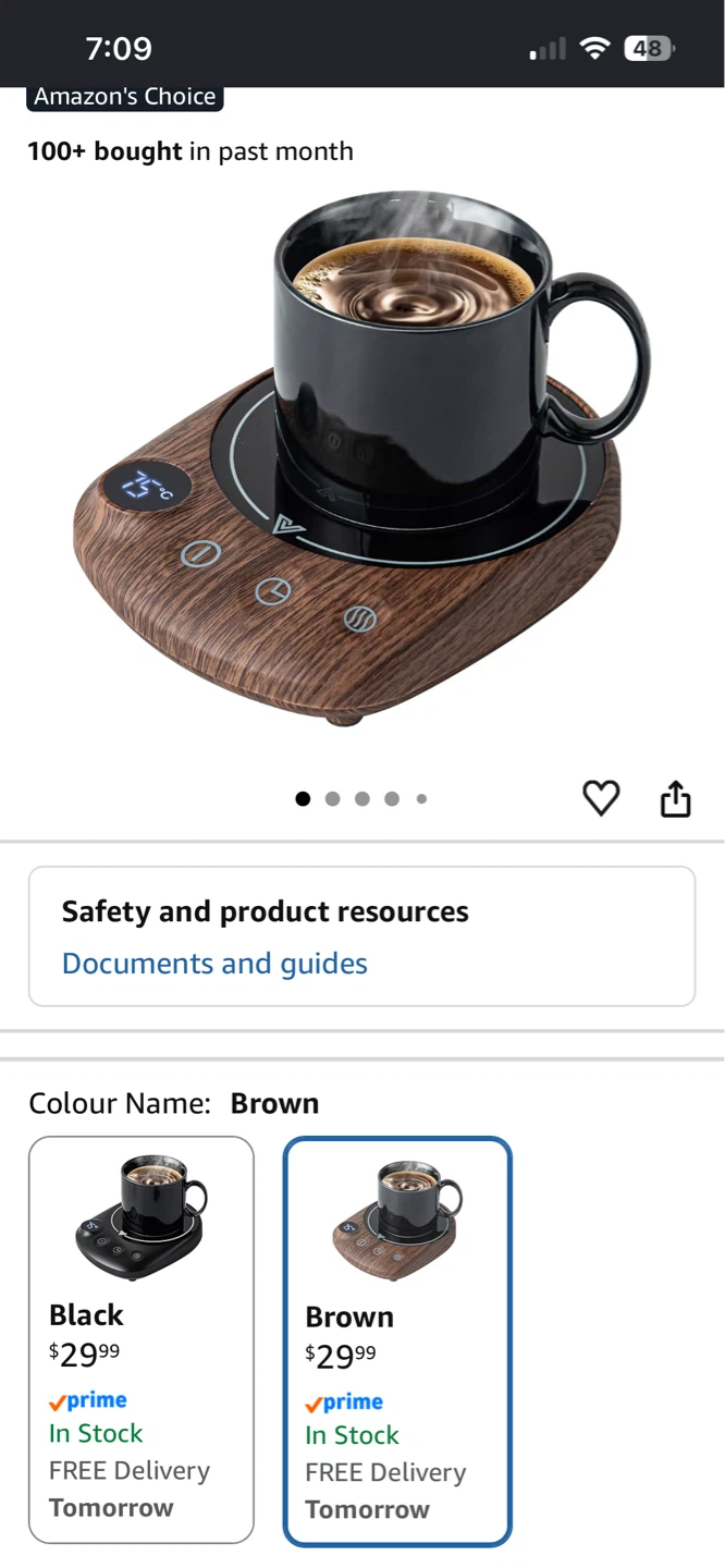 Brown Coffee Mug Warmer