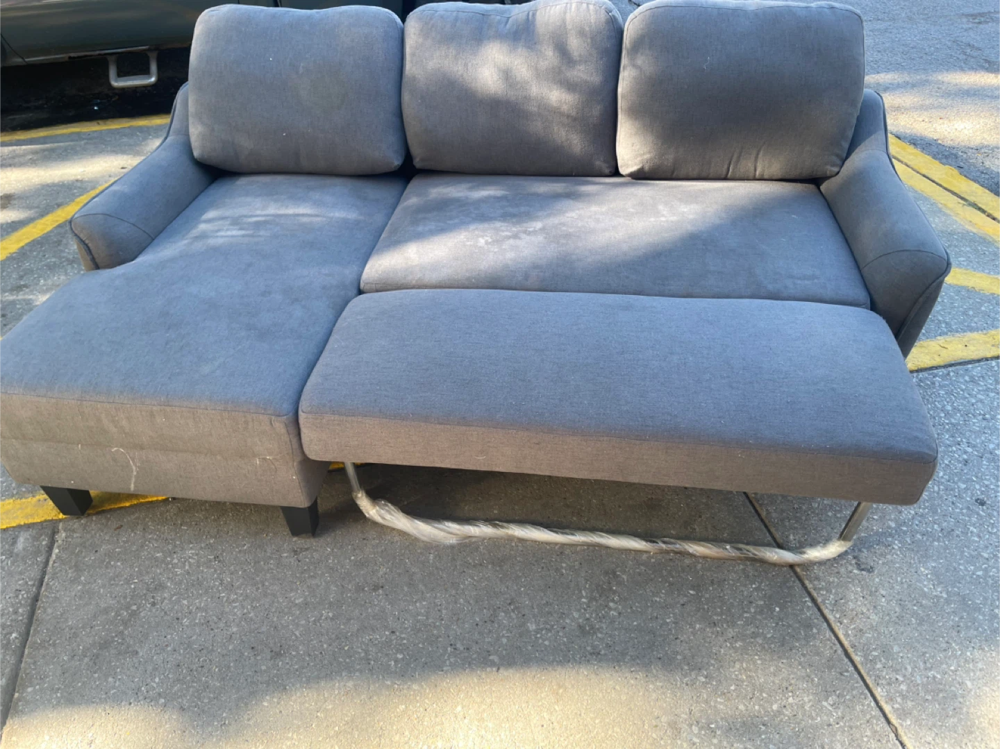Grey Sectional Sofa with Chaise - photo 2