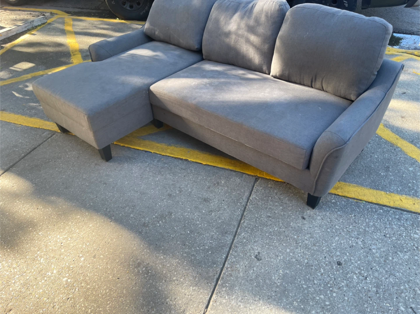 Grey Sectional Sofa with Chaise