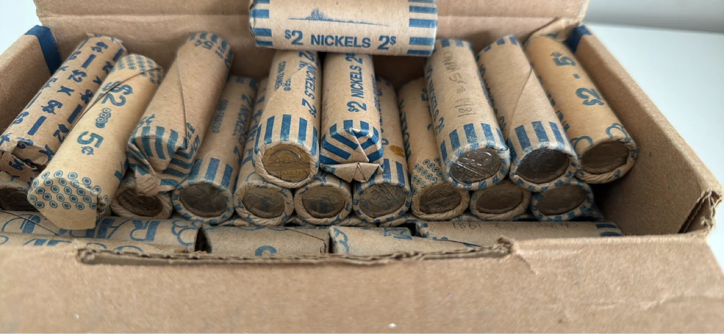 Canadian Nickel Roll - $2 Face Value pre 90’s melt value - photo 3