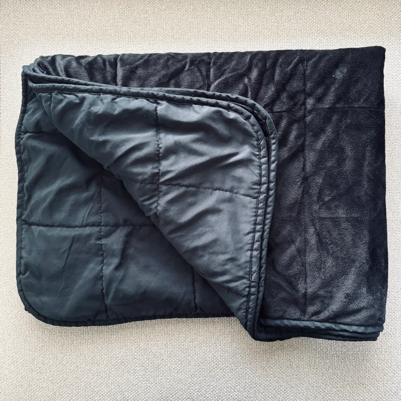 Black Velvety Throw Blanket that folds to a Pillow ⚽️