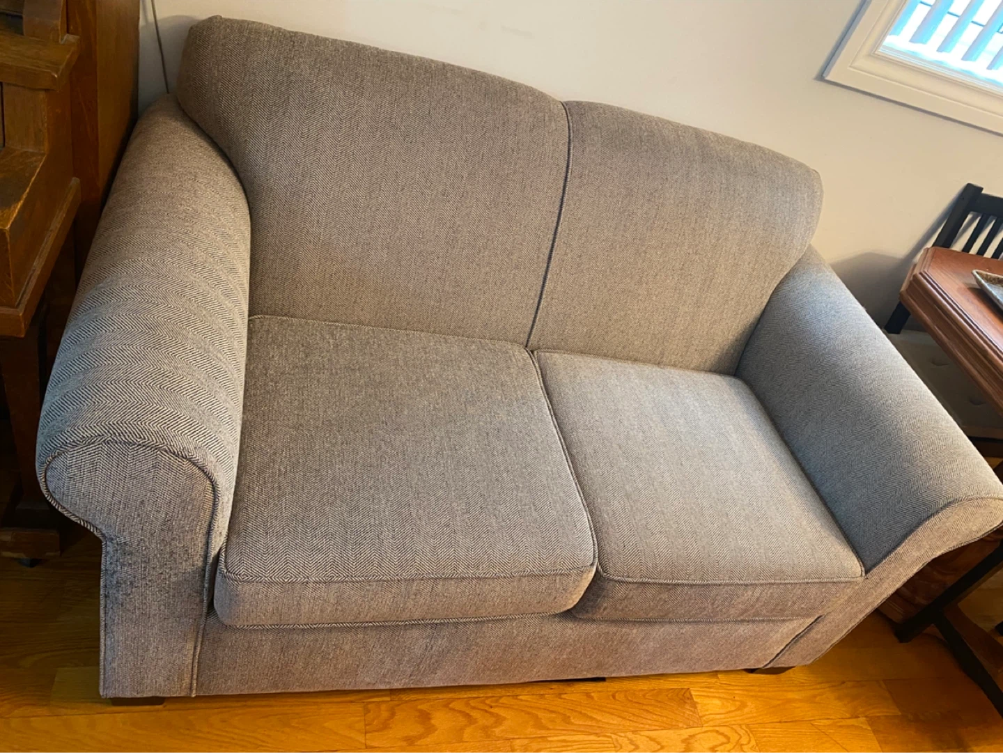 Two-Seater Sofa - Herringbone Pattern