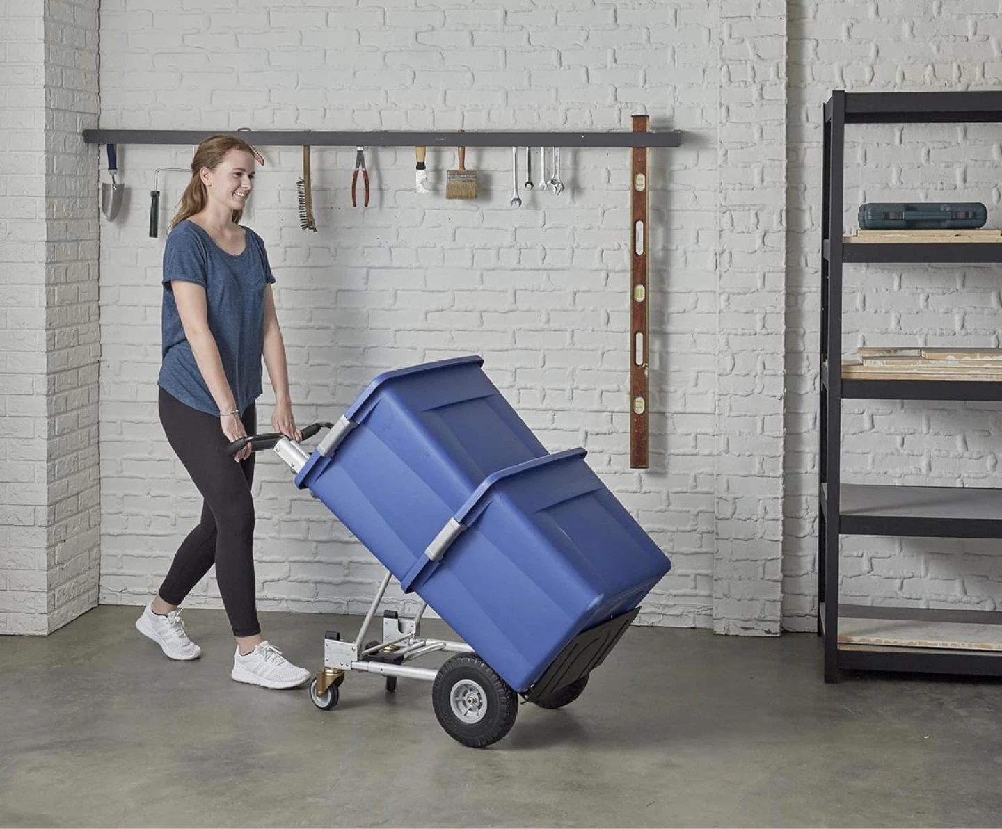 COSCO 4-in-1 Folding Series Hand Truck with Flat-Free Wheels