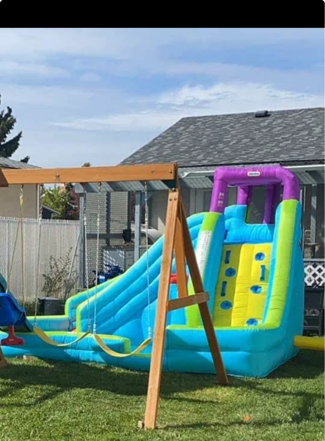 Inflatable Water Slide little tykes