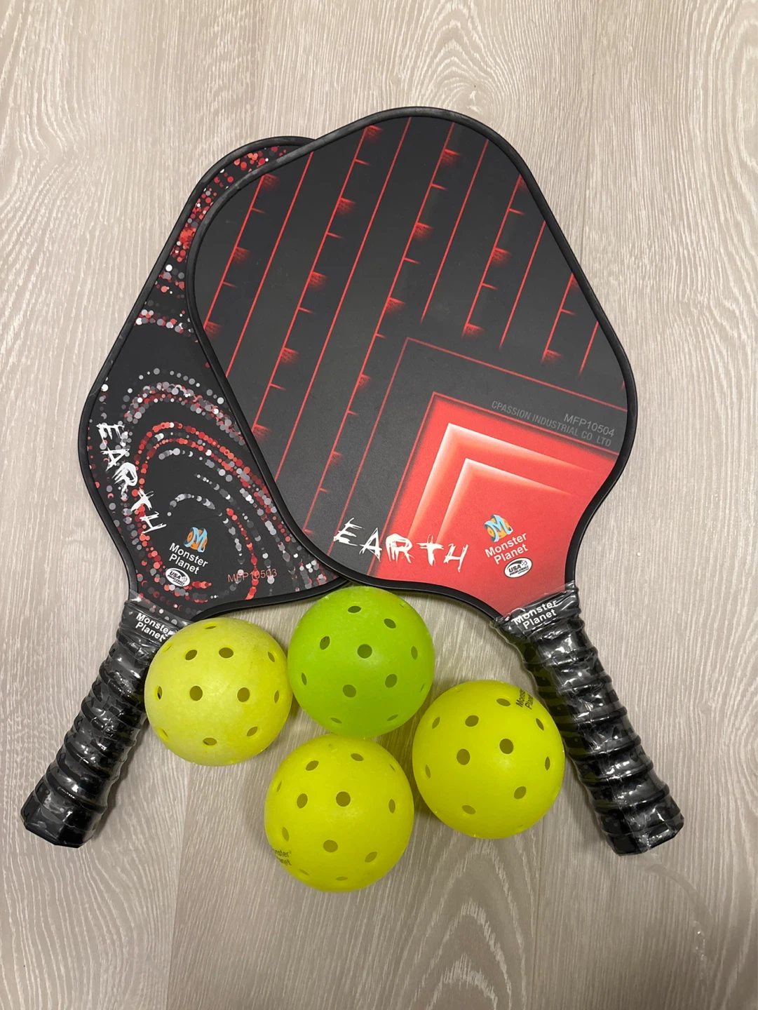 Earth Pickleball Paddles and Balls Set
