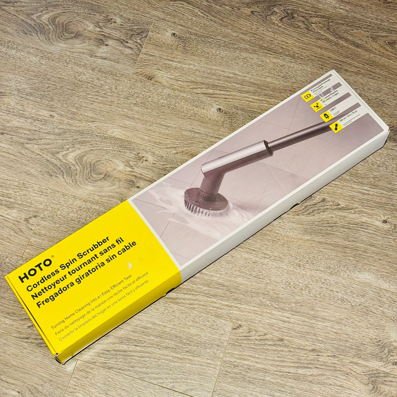 HOTO Cordless Spin Scrubber with 6 brush heads — New ⚽️