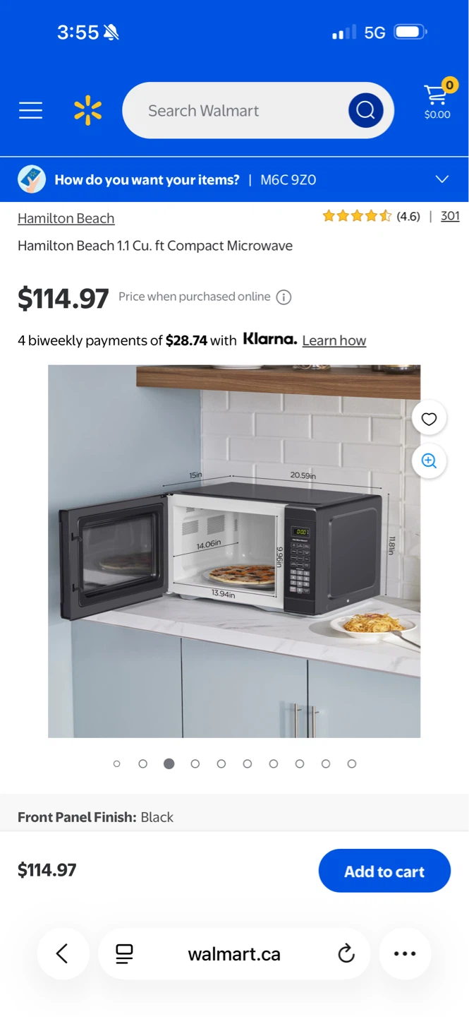 Hamilton Beach 1.1 Cu. Ft. Microwave