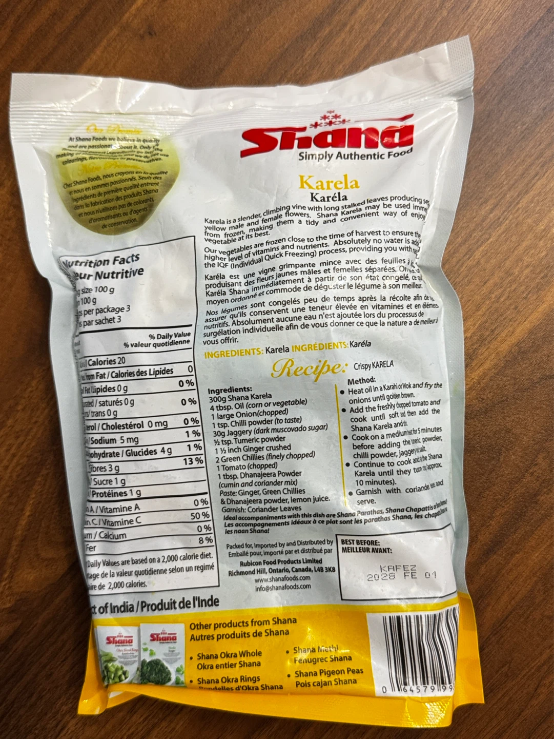 4 packs of Shana Karela Sliced Bitter Gourd⚽️ - photo 2