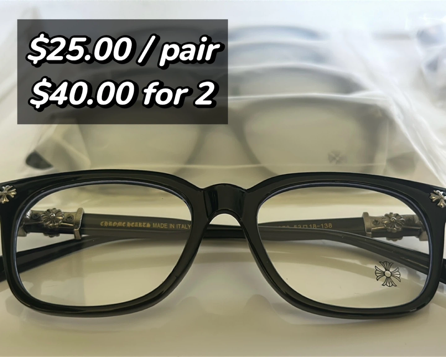 Chrome Hearts Glasses (Black / Silver)