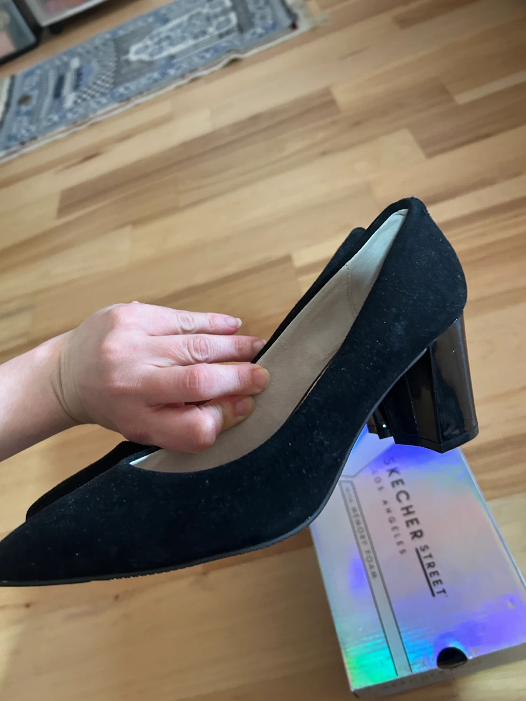 Basque Caitlyn Black Suede Heels - Size 36 - photo 4