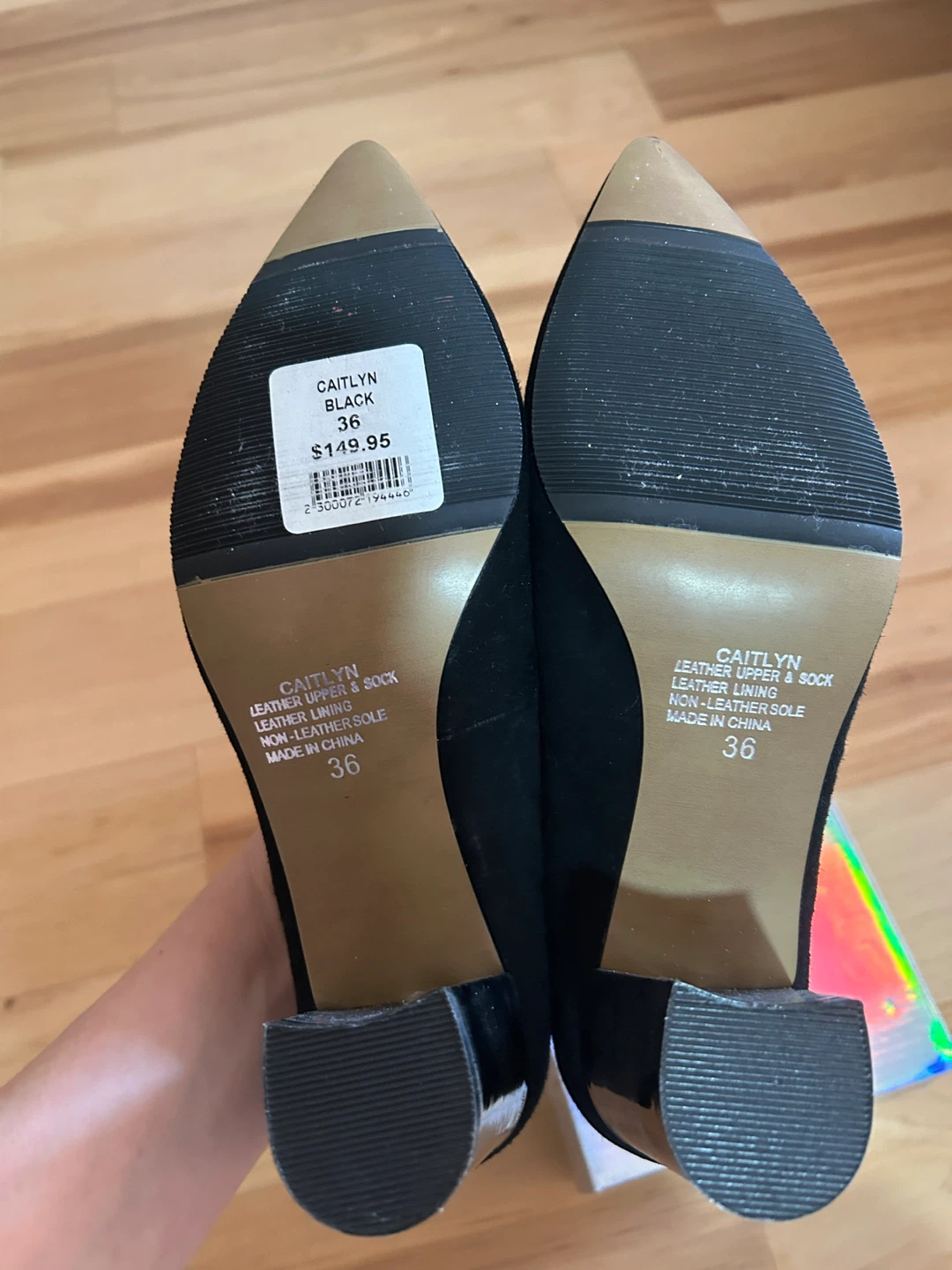 Basque Caitlyn Black Suede Heels - Size 36 - photo 2