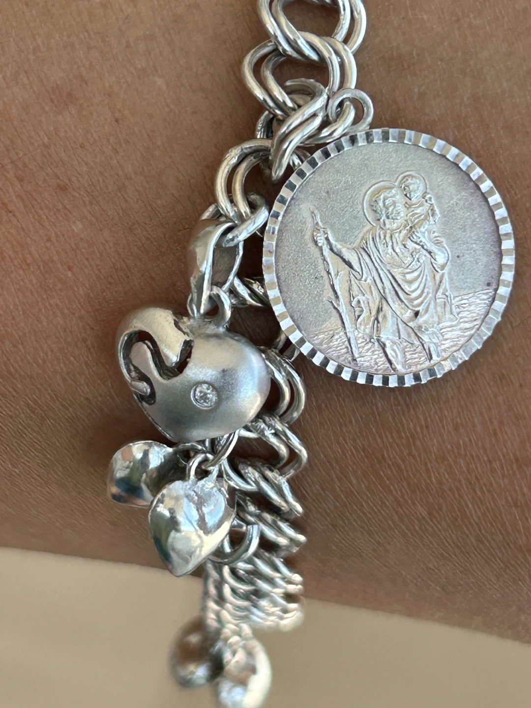 Sterling Silver Charm Bracelet - Italy