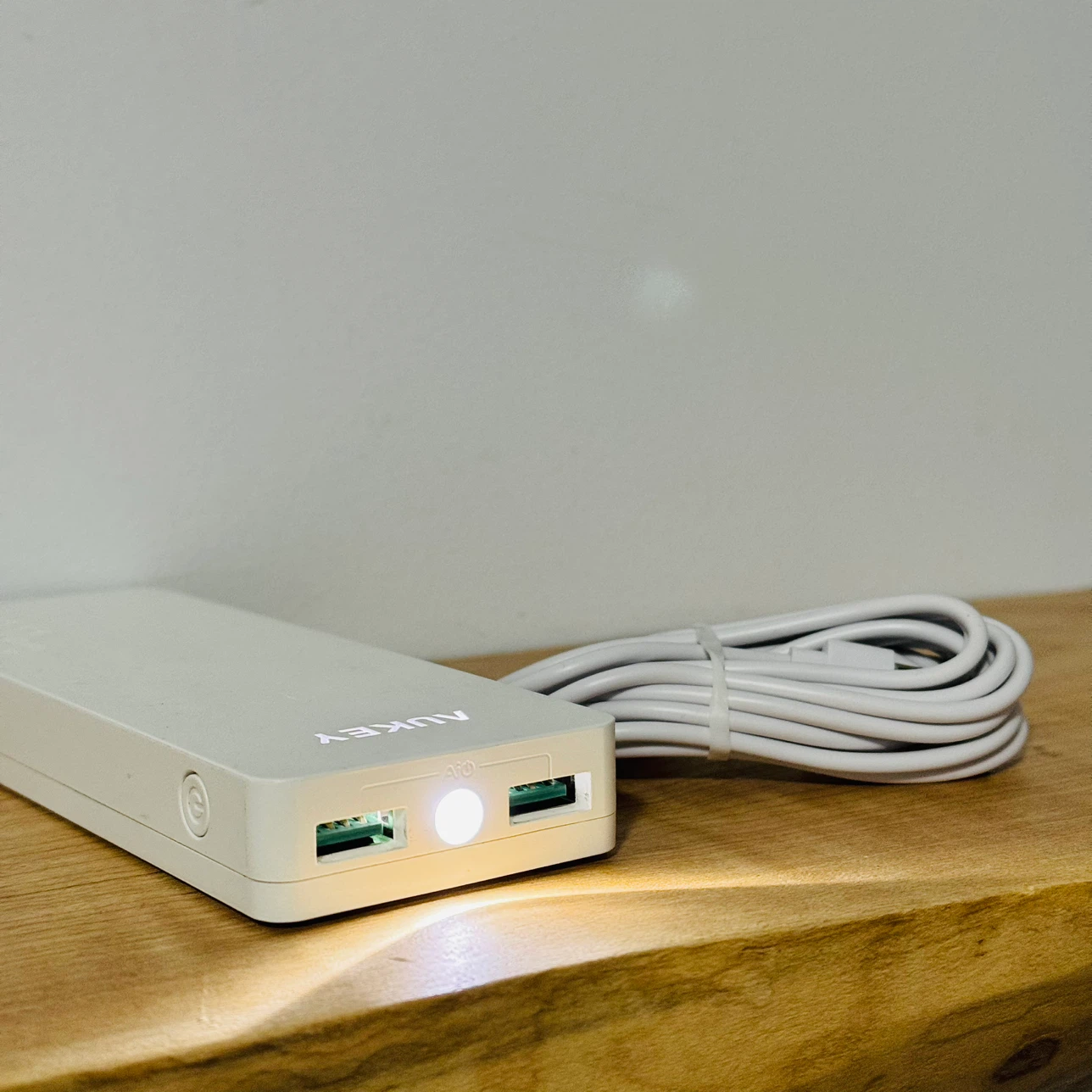 AUKEY 12,000 mAh Portable Charger with Cable ⚽️