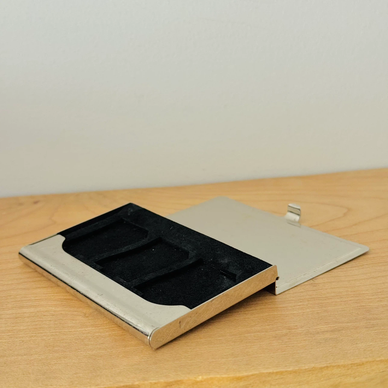Mirror Finish Stainless Steel SD Card Holder Case ⚽️ - photo 2