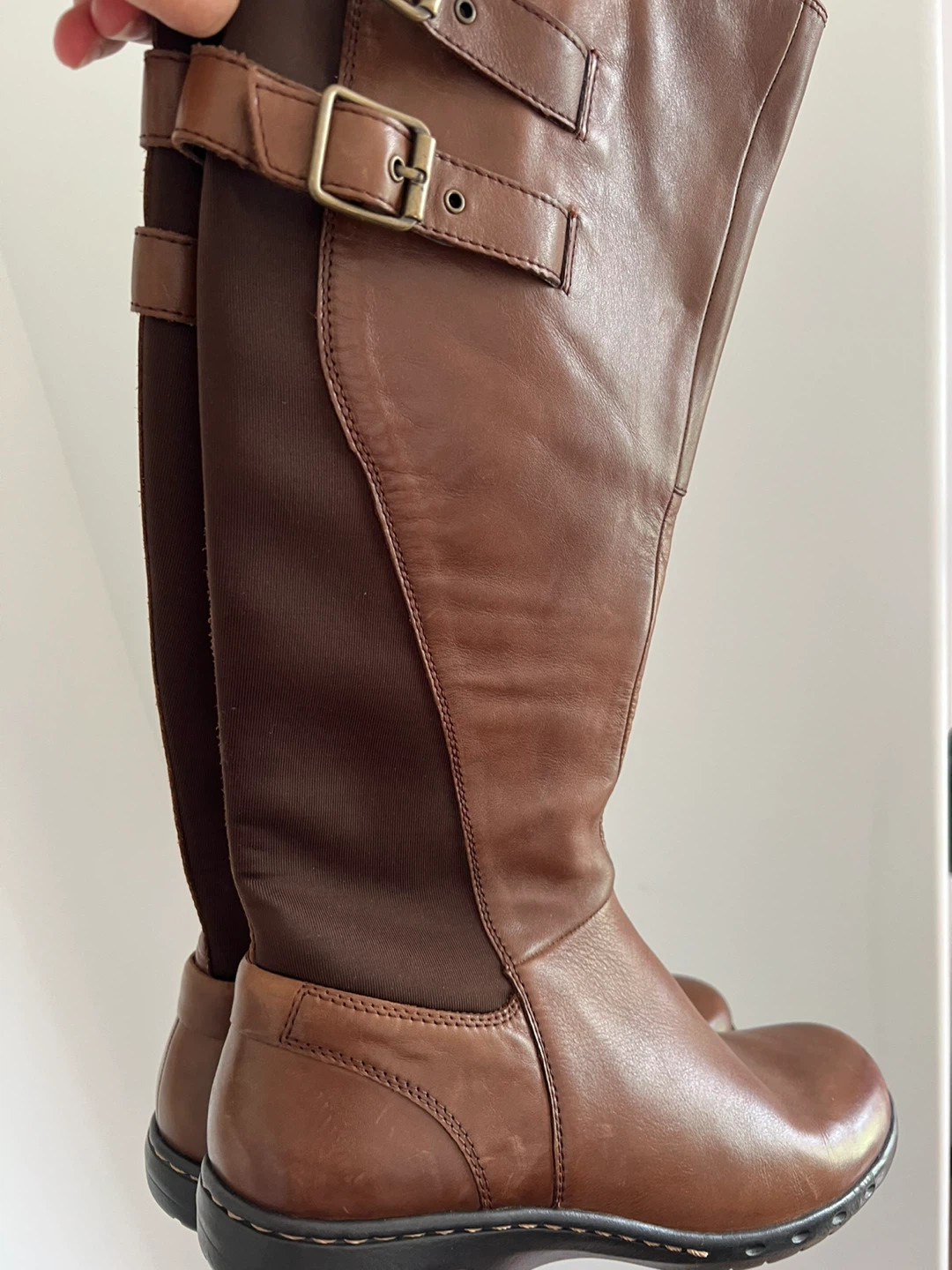 Cobb Hill Brown Leather Buckle Boots