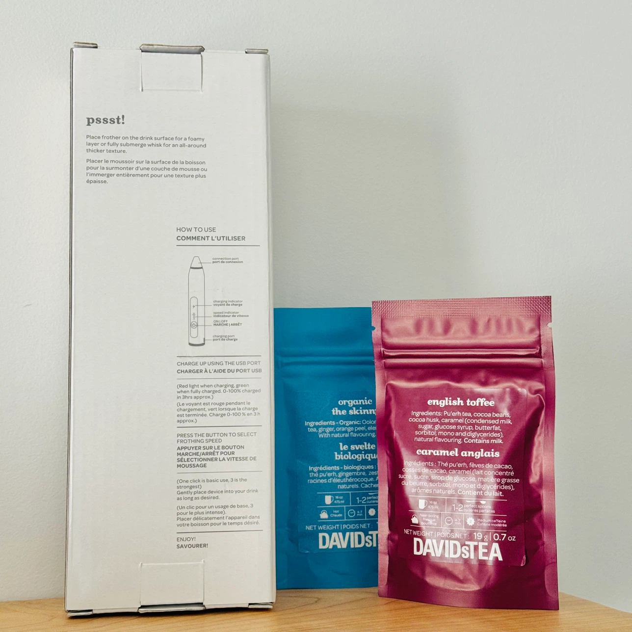 DAVIDs TEA Handheld Frother and Tea Bundle - Brand New ⚽️ - photo 3