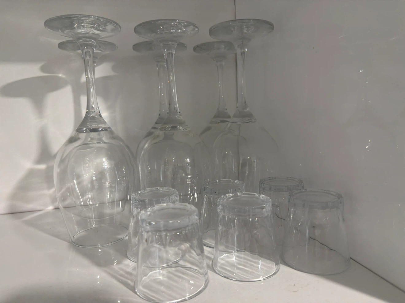 Set of 6 Wine Glasses and Set of 6 Shot Glasses