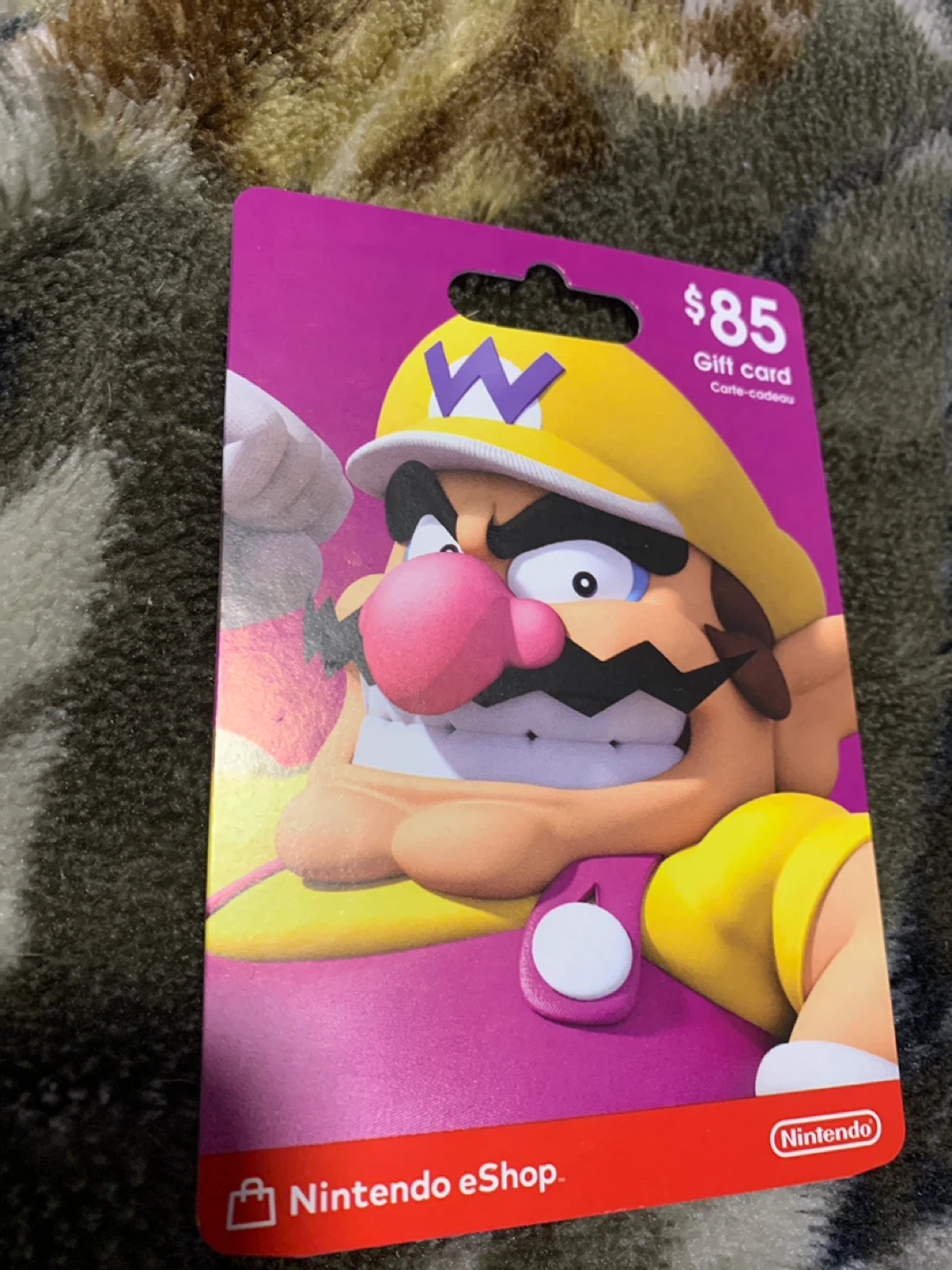 $85 Nintendo gift card
