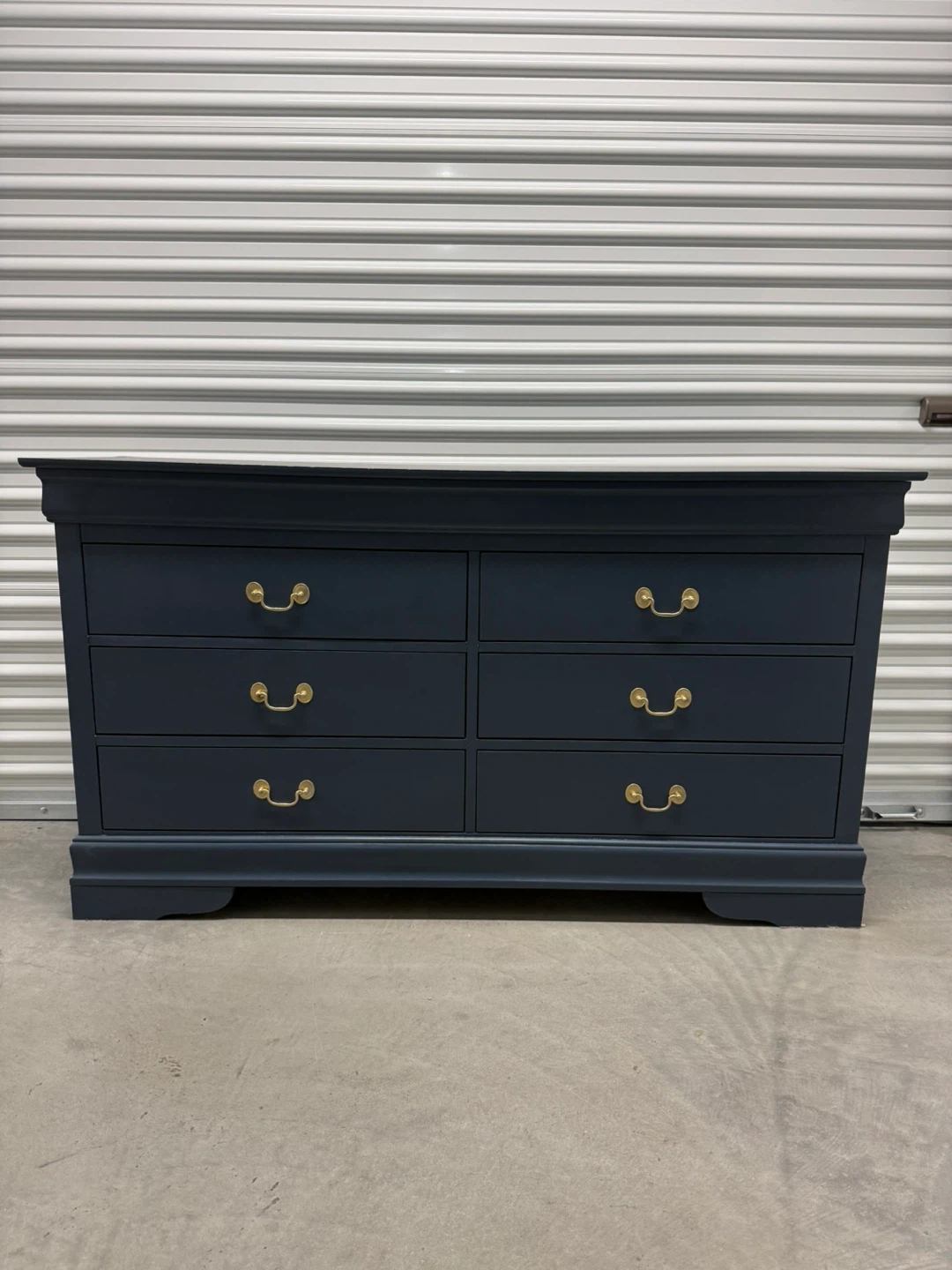 🚨Free Delivery NJ/NY Navy Blue Solid Wood Dresser- 6 Drawers