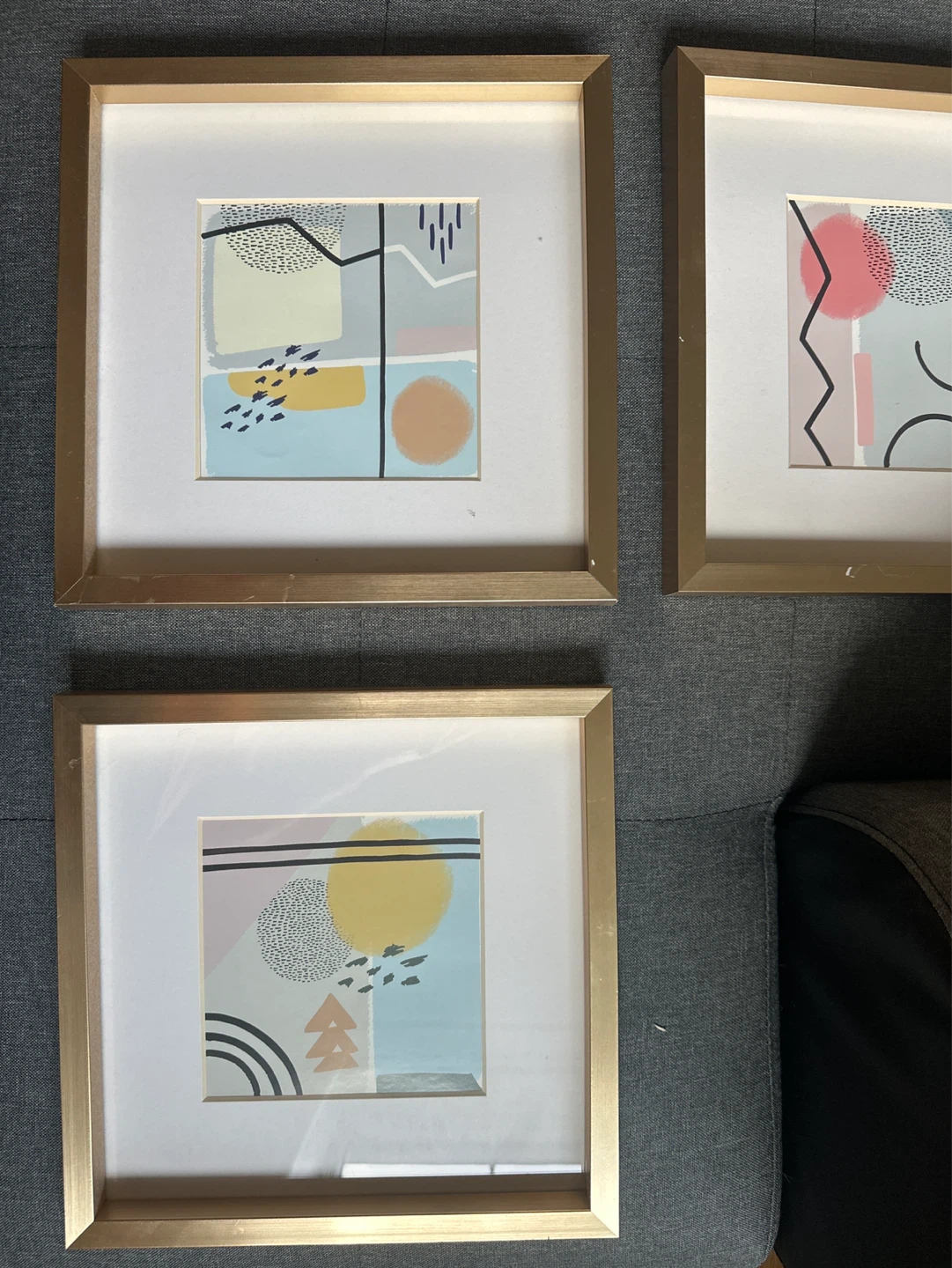 Set of 4 Framed Abstract Art Prints - photo 3
