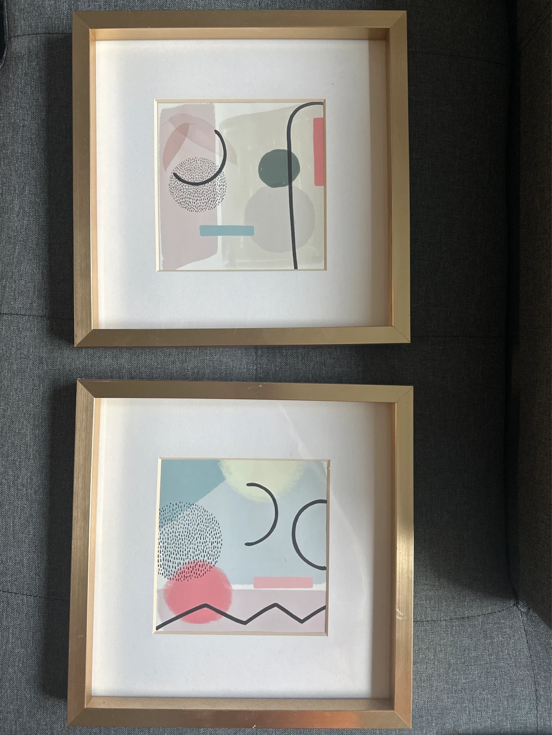 Set of 4 Framed Abstract Art Prints - photo 2