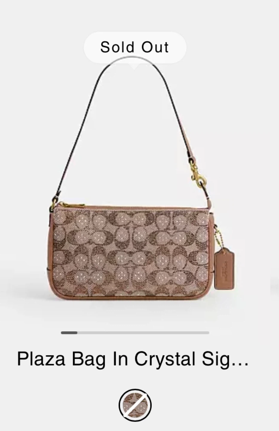 Coach Plaza Bag In Crystal Signature - photo 4