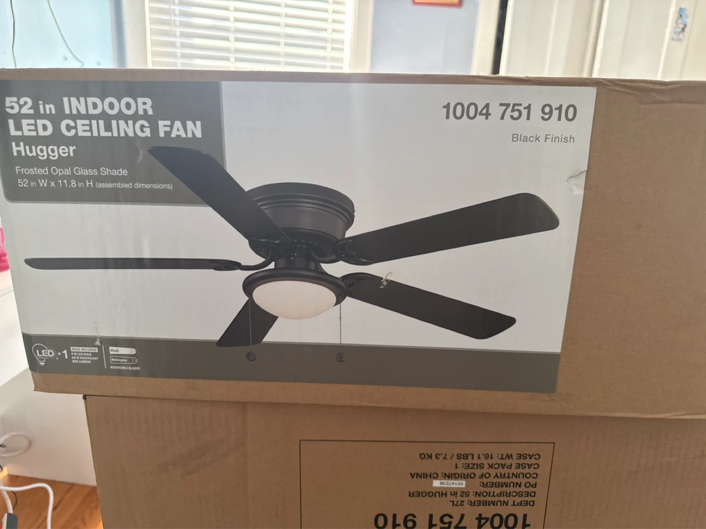 52 in Indoor LED Hugger Ceiling Fan - photo 3