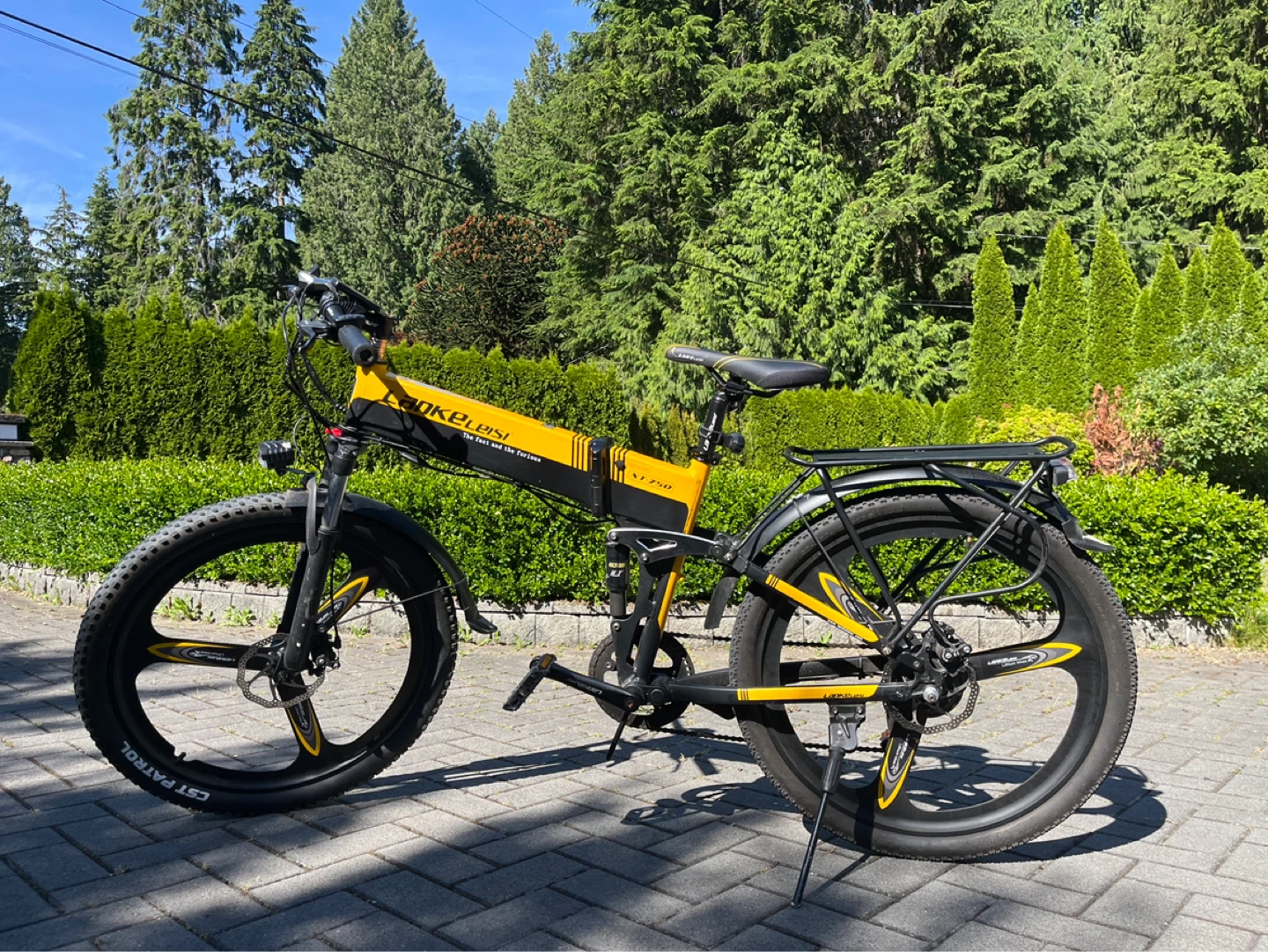 LankeLeisi XT-750 Folding Fat Tire Electric Bike
