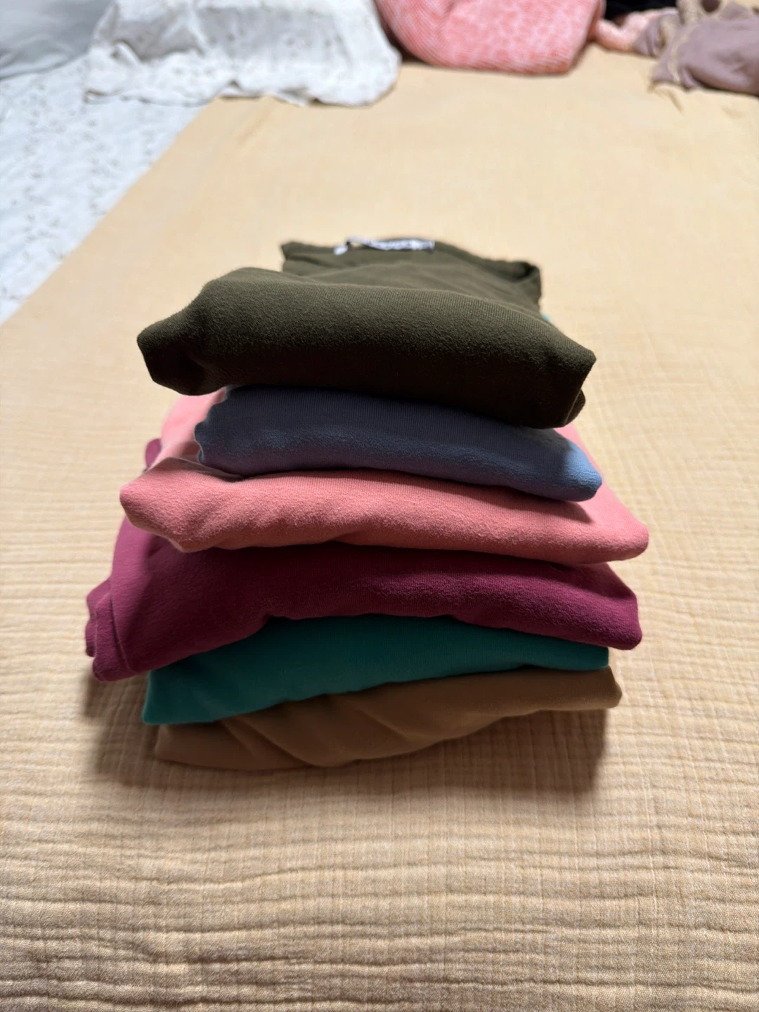 Stack of women's t-shirts 3/4 sleeve