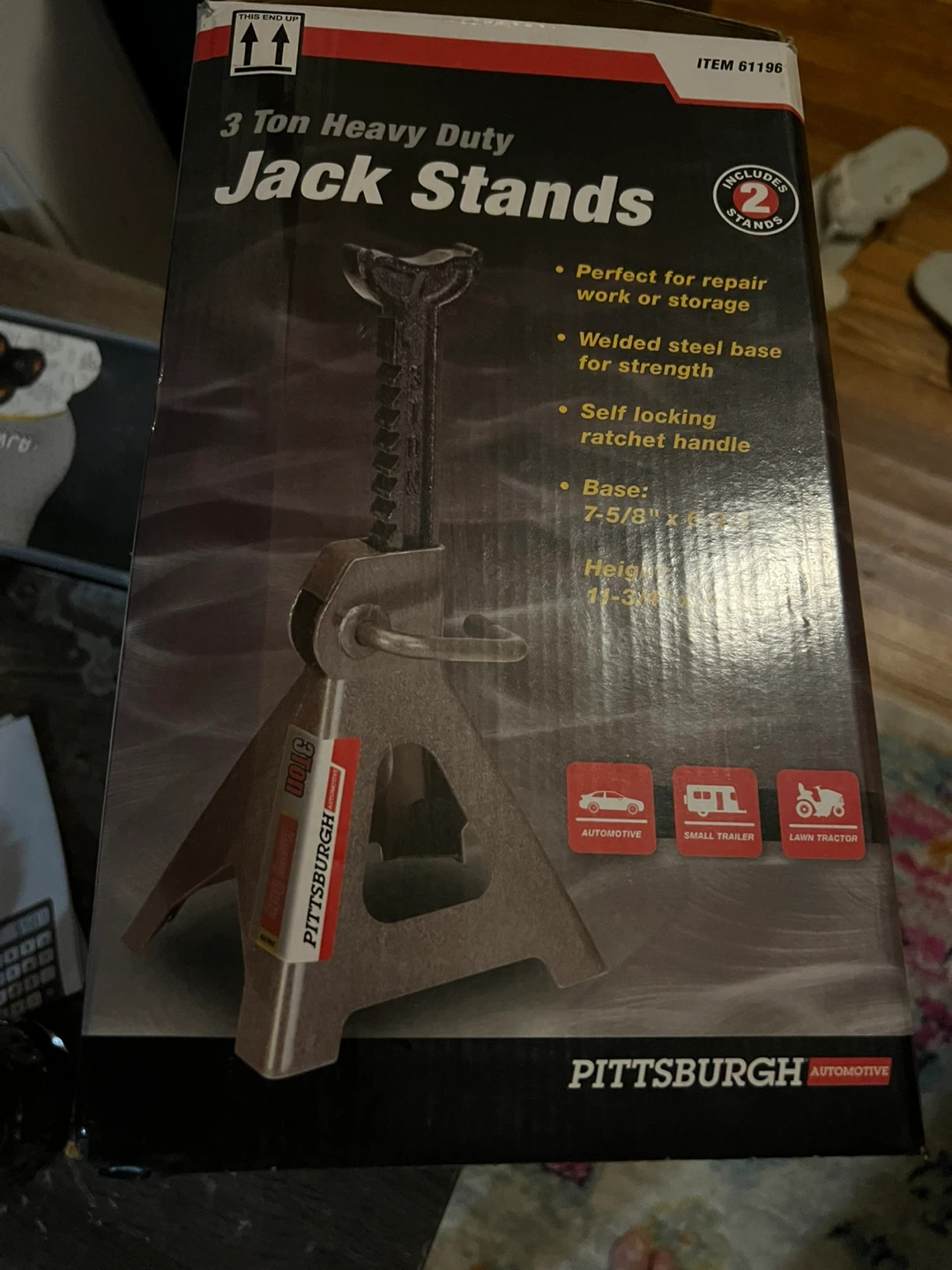 Pittsburgh Automotive 3 Ton Heavy Duty Jack Stands - photo 2