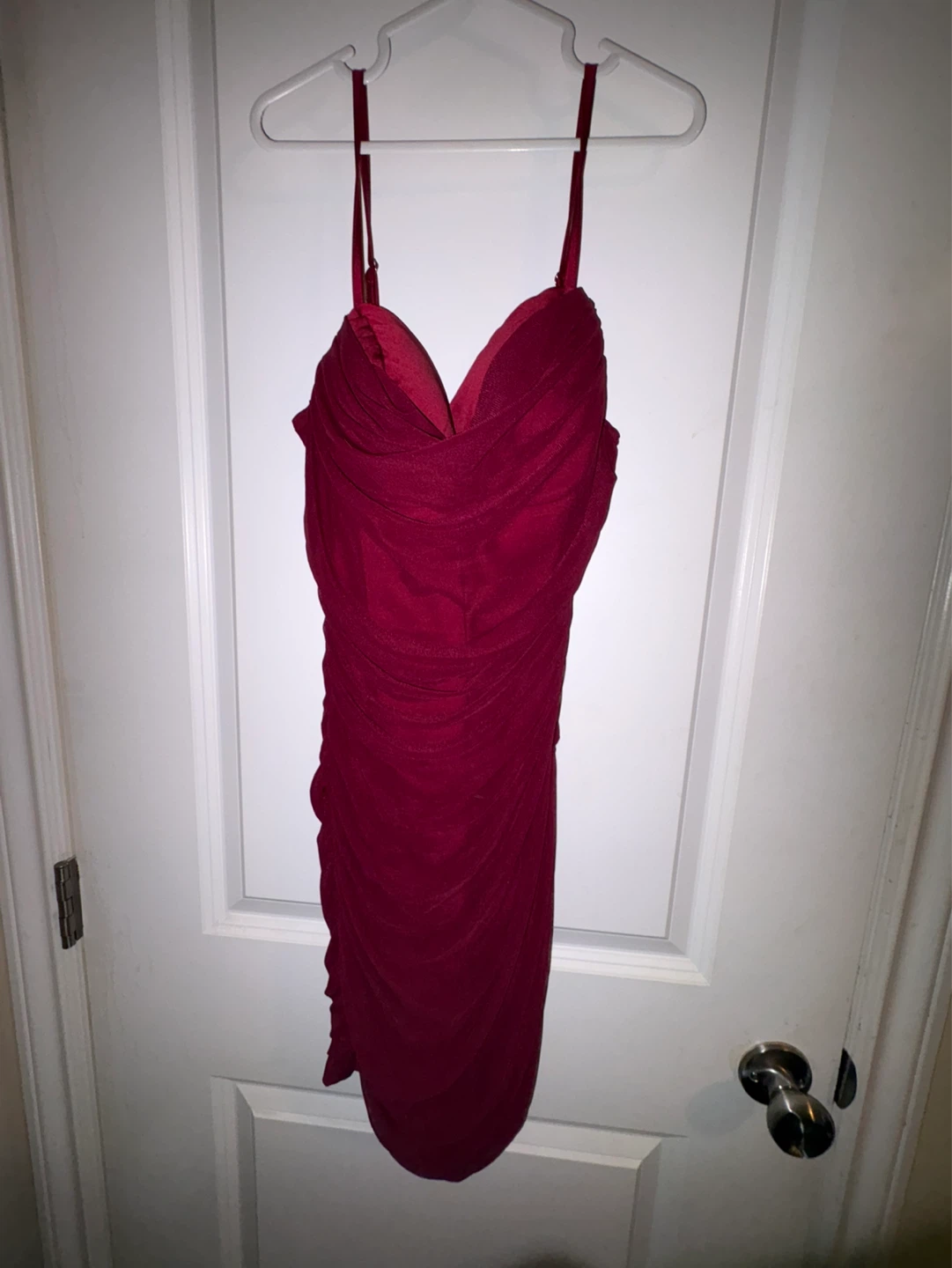 NEVER WORN LVD Carter Mesh Cup Spa Mini Dress Burgundy - photo 3