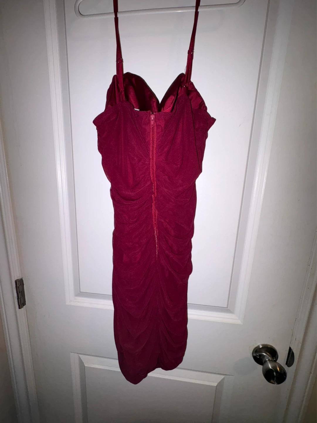NEVER WORN LVD Carter Mesh Cup Spa Mini Dress Burgundy - photo 2