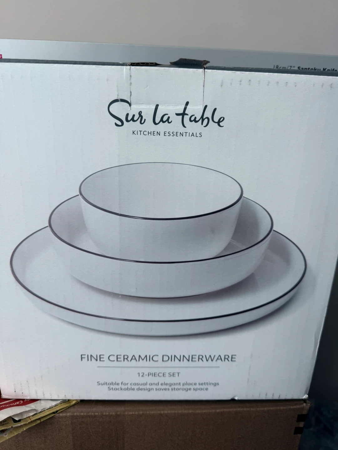 Sur La Table Fine Ceramic Dinnerware 12-Piece Set
