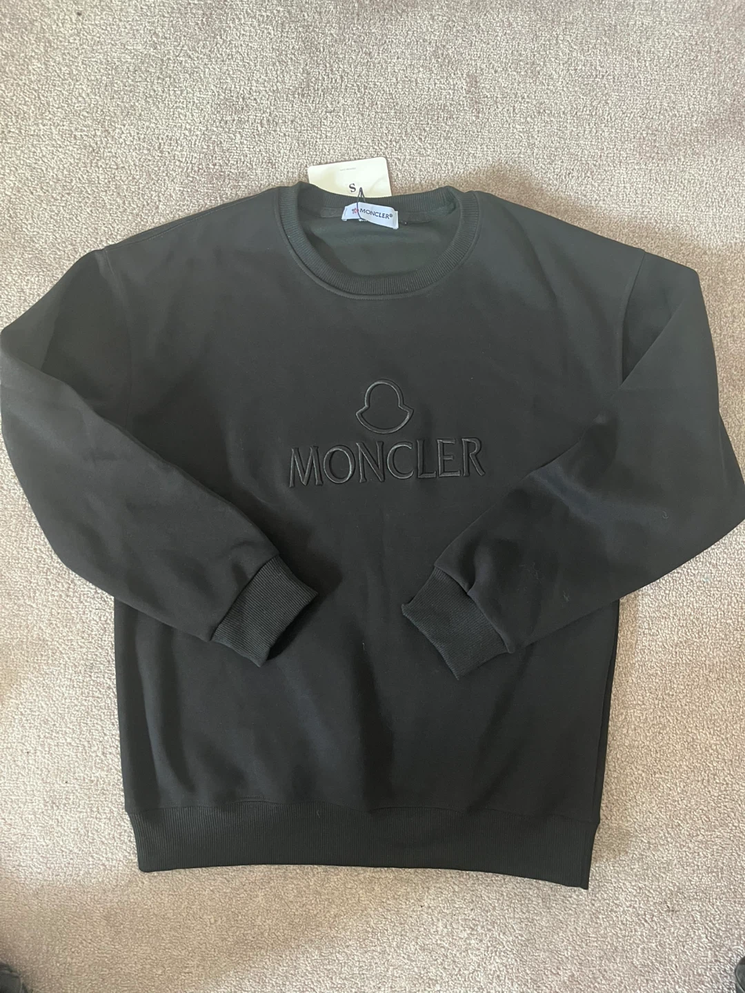 Moncler Black Crewneck Sweatshirt