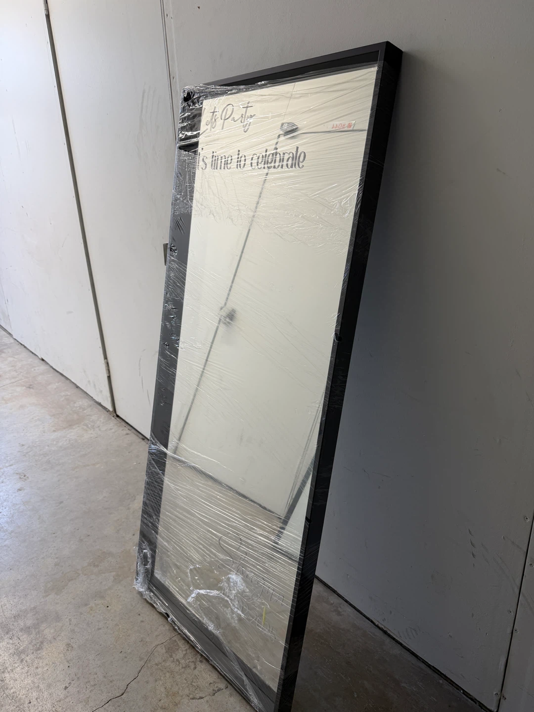 Modern Black-Framed Full Length Floor Mirror