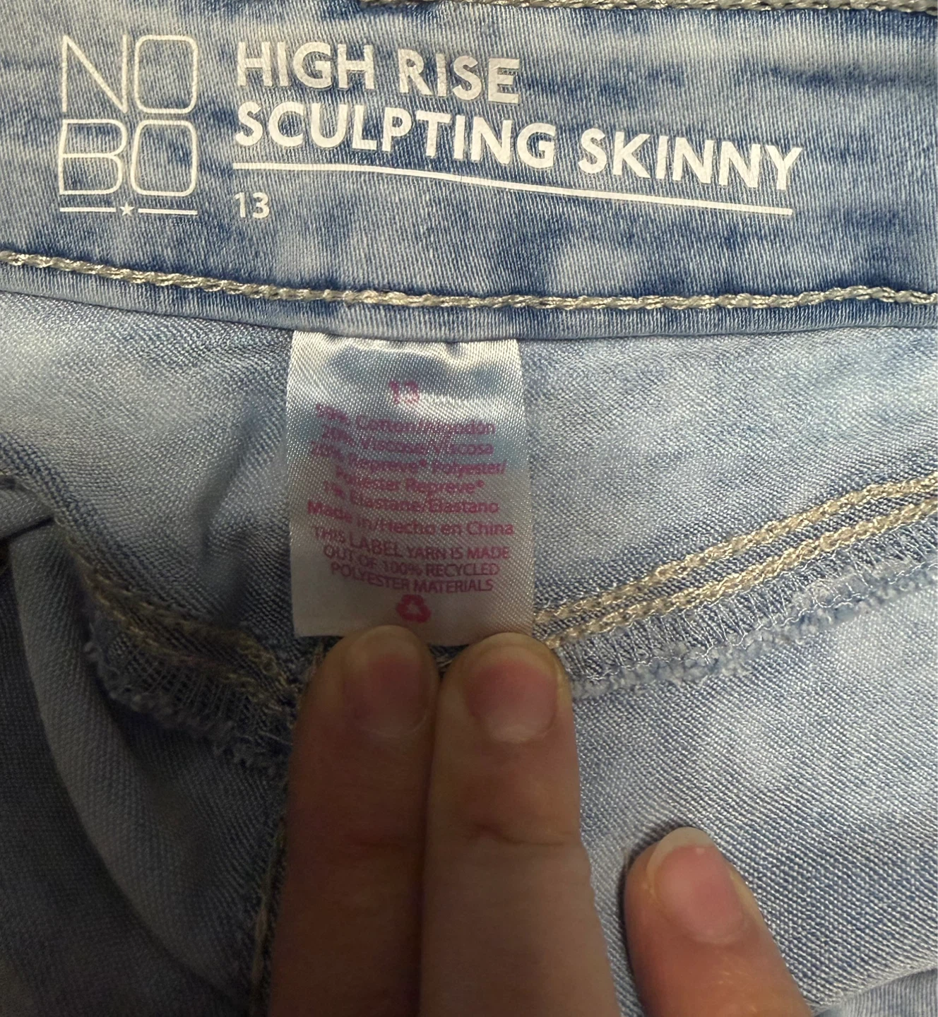 NOBO High Rise Sculpting Skinny Jeans Size 13 - photo 4