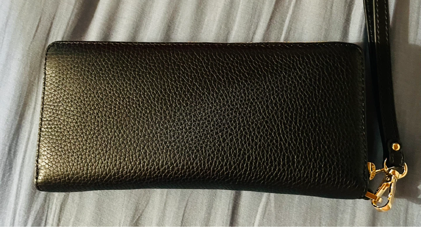 Michael Kors Black Leather Zip-Around Wristlet Wallet - photo 2