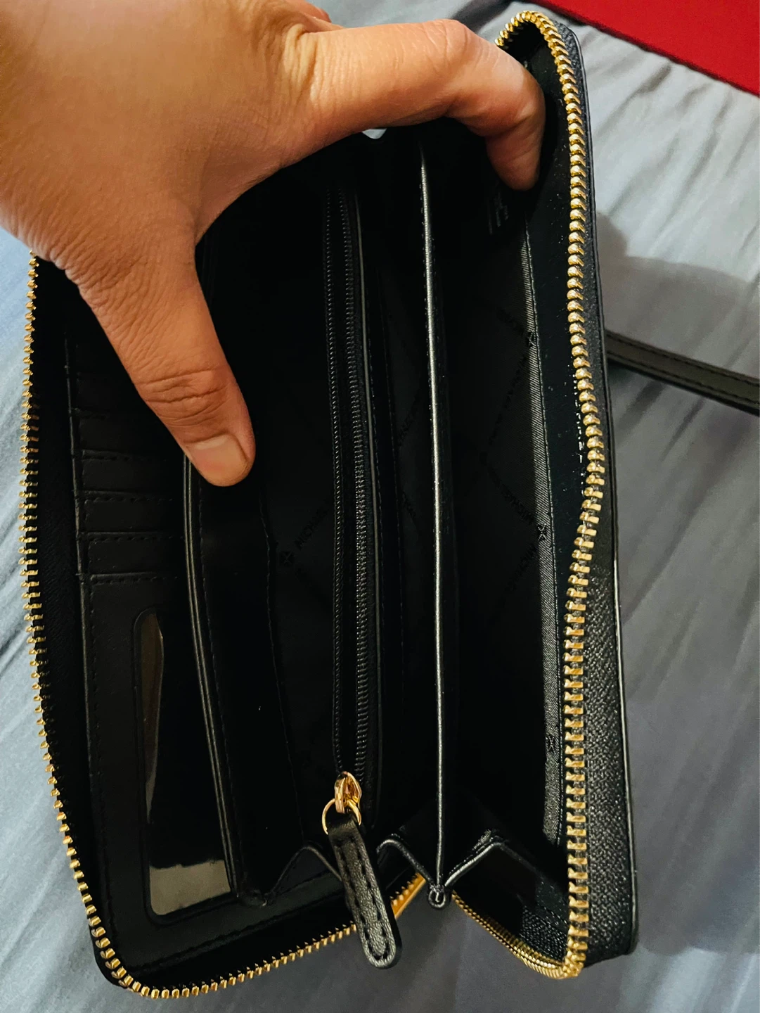 Michael Kors Black Leather Zip-Around Wristlet Wallet - photo 4