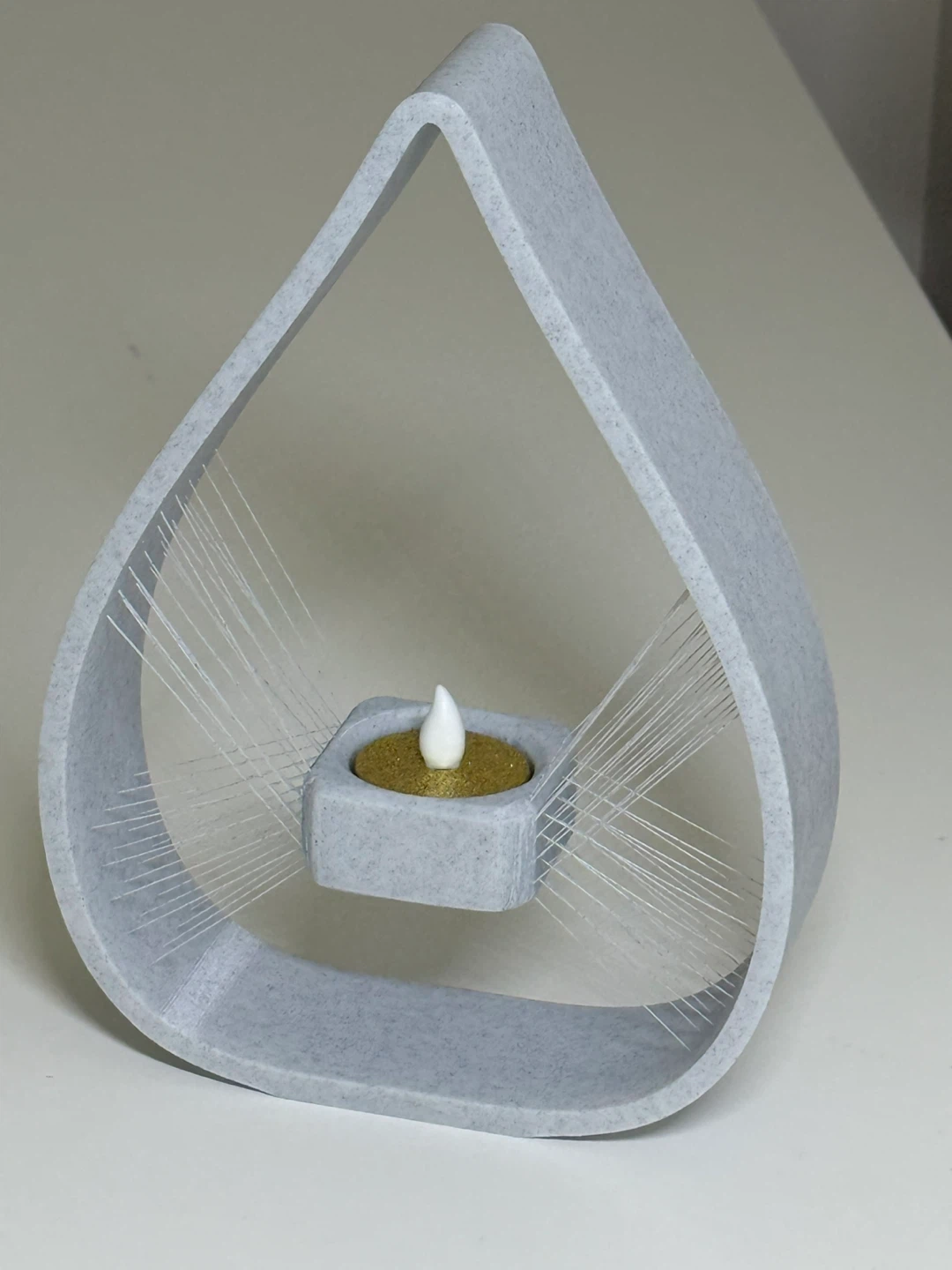 Modern LED Candle Holder 3D printed Ambient Decor - photo 3