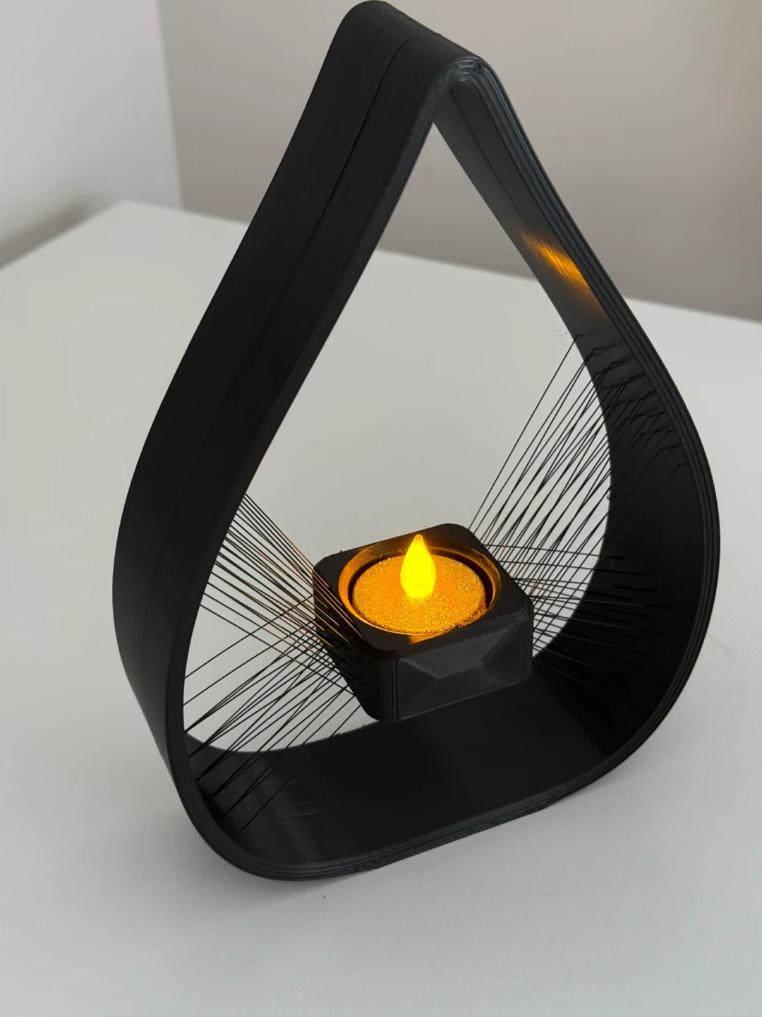 Modern LED Candle Holder 3D printed Ambient Decor