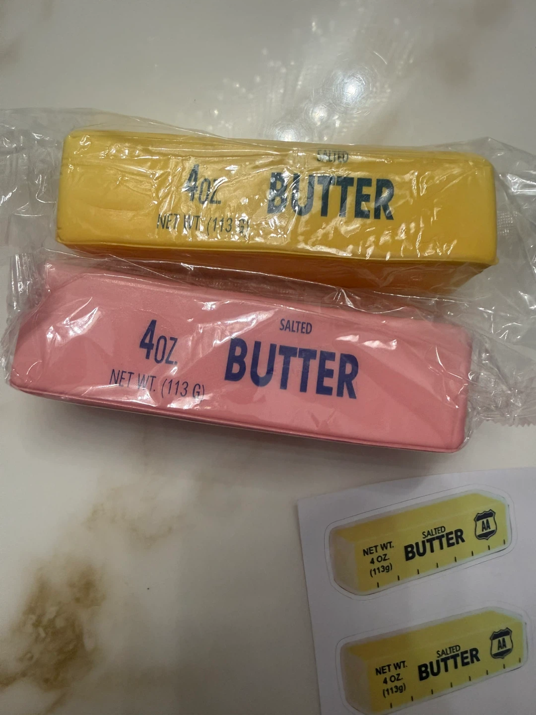 Foam squishy Salted Butter Bars - 4oz each - photo 3