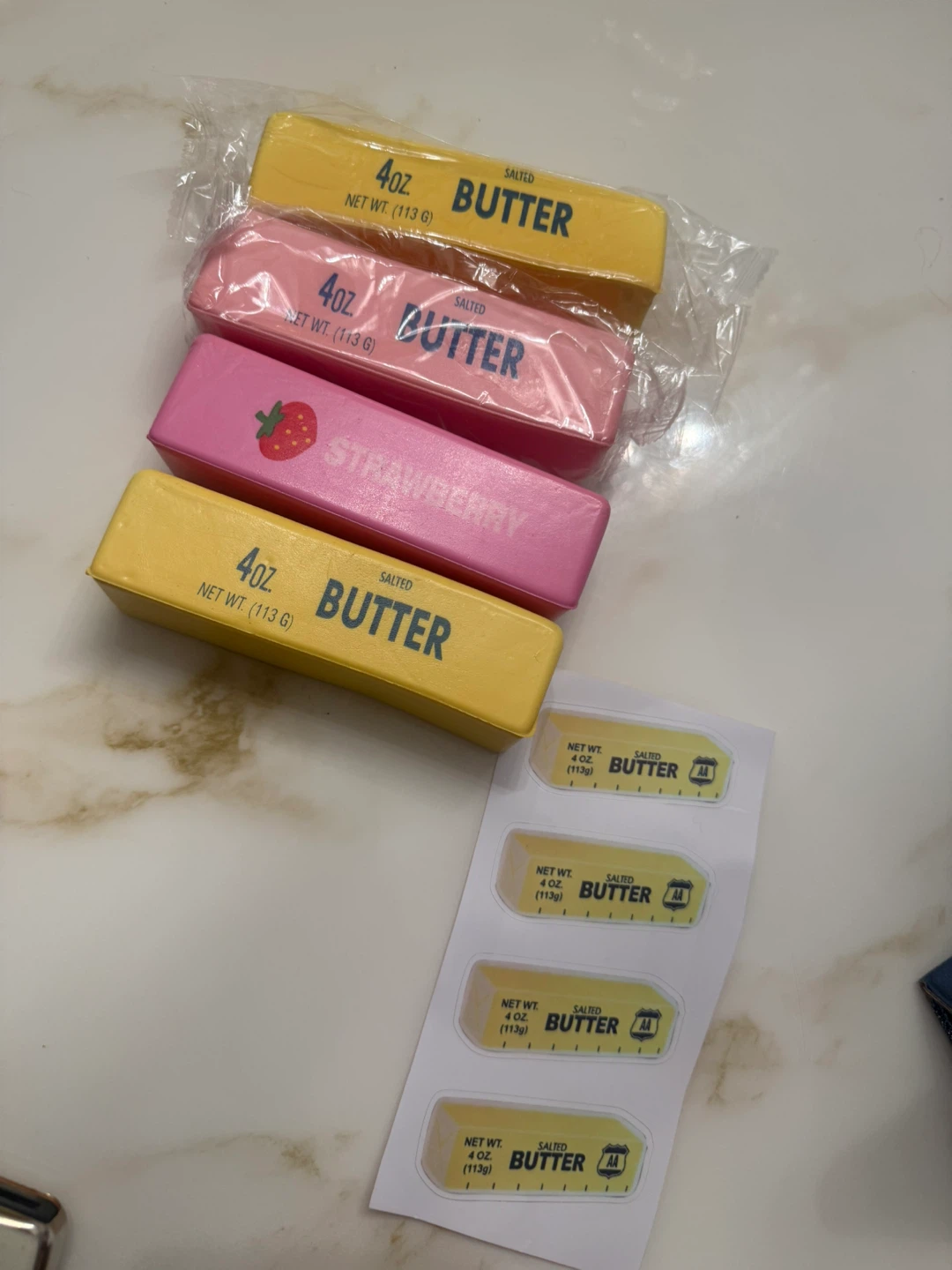Foam squishy Salted Butter Bars - 4oz each - photo 2