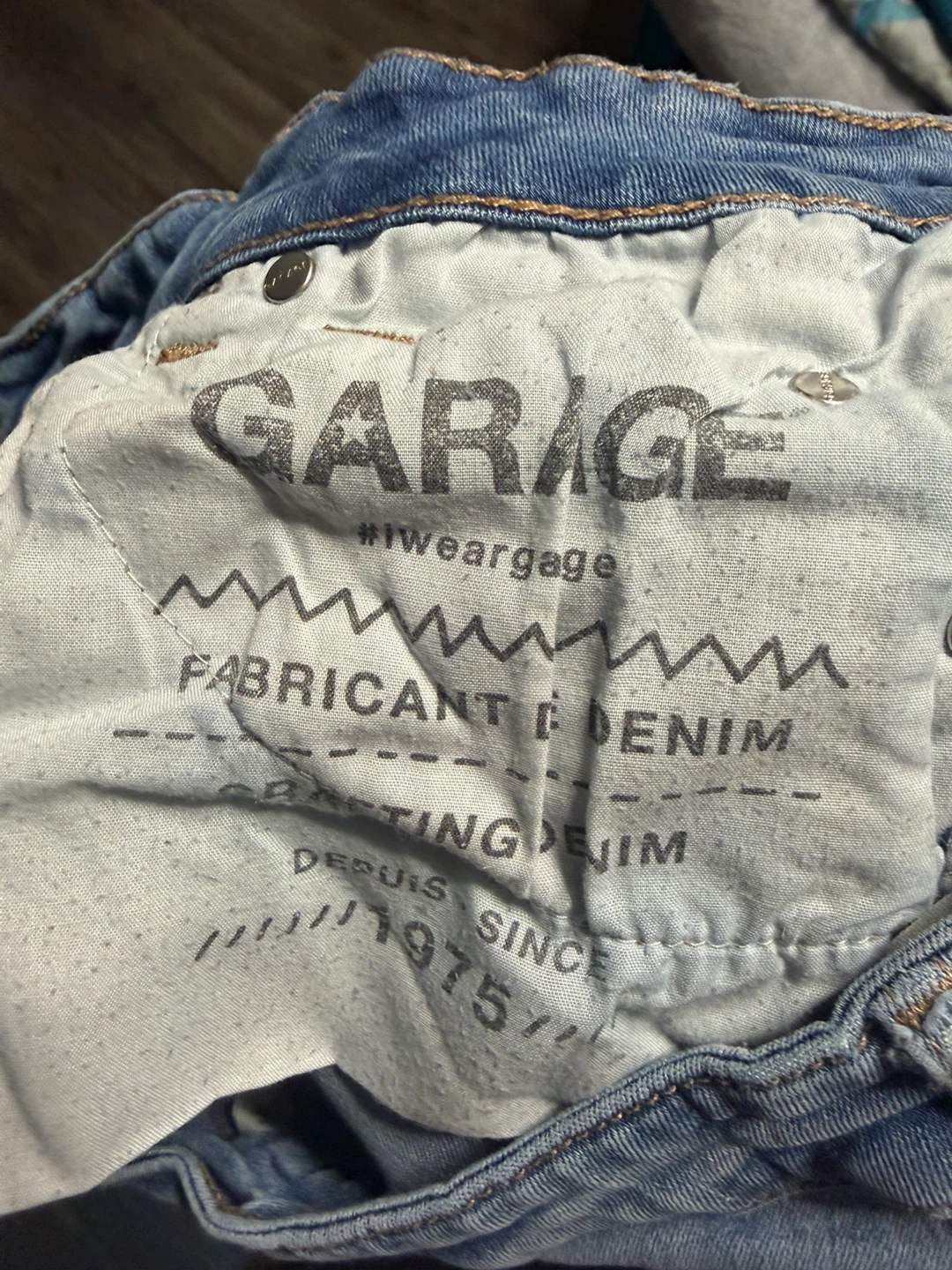 Garage Light Wash Distressed Denim Jeans - photo 3