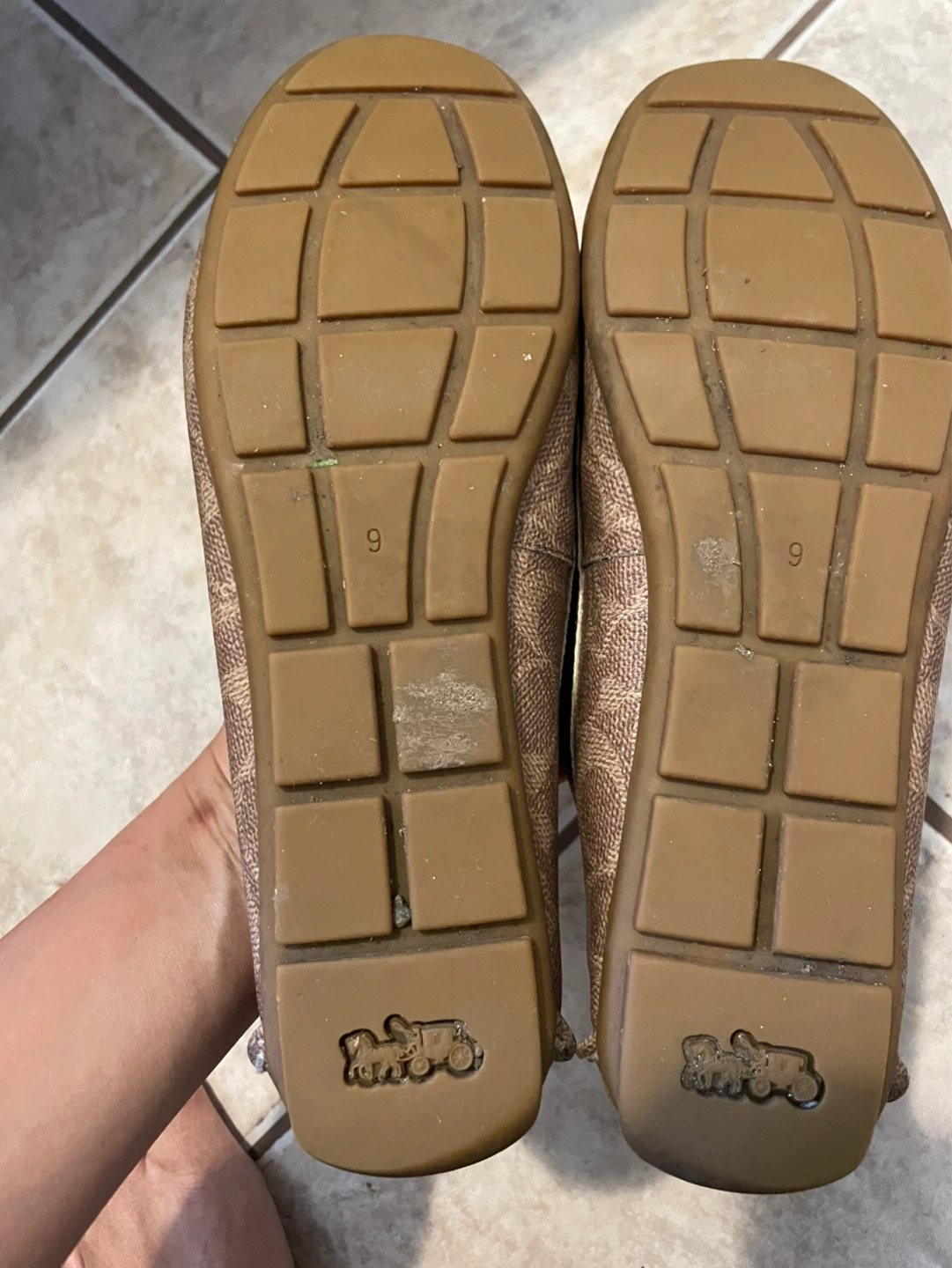 Coach Monogram Studded Loafers - Size 9 - photo 4